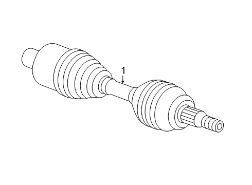 2022 Chevy Blazer Drive Axles - Front Diagram 1 - Thumbnail