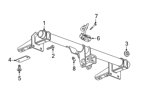 2022 Cadillac XT4 Trailer Hitch Components Diagram