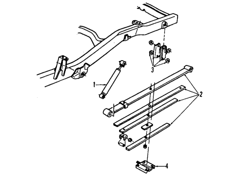 1989 GMC S15 Jimmy Rear Suspension Components Diagram