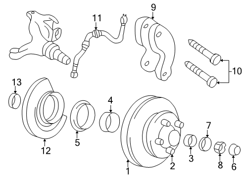 2002 Chevy S10 Front Brakes Diagram 2 - Thumbnail