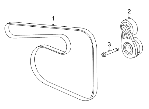 2021 Chevy Malibu Belts & Pulleys, Cooling Diagram 1 - Thumbnail