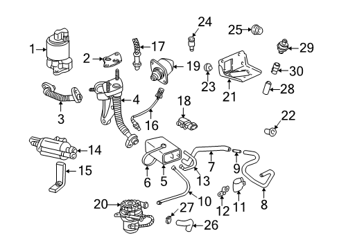 2002 Chevy Impala Emission Components Diagram 2 - Thumbnail