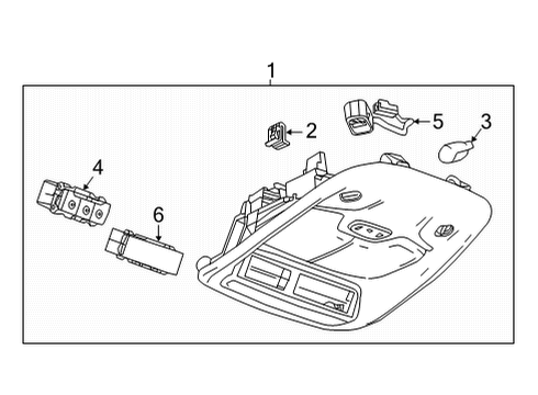 2022 Chevy Bolt EUV Overhead Console Diagram 2 - Thumbnail