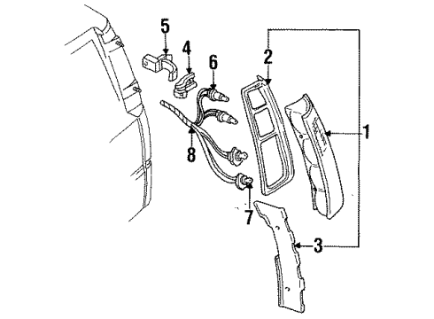 1996 Oldsmobile Silhouette Tail Lamps Diagram