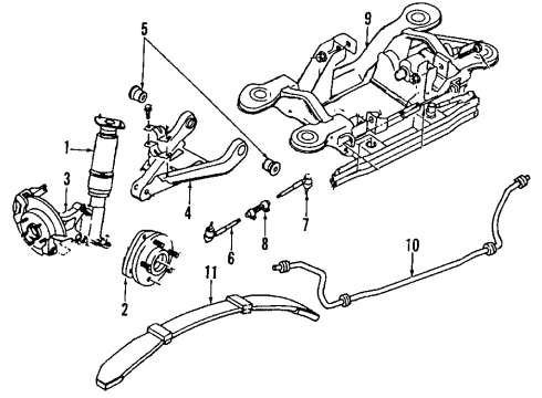 1988 Pontiac 6000 Rear Suspension, Control Arm Diagram 3 - Thumbnail