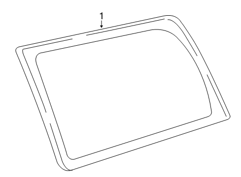 2010 GMC Yukon Quarter Panel - Glass & Hardware Diagram 1 - Thumbnail