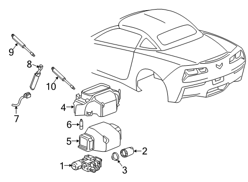 2015 Chevy Corvette Convertible Top Diagram 1 - Thumbnail