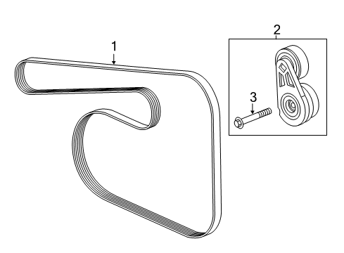 2016 Buick Regal Belts & Pulleys, Cooling Diagram 1 - Thumbnail