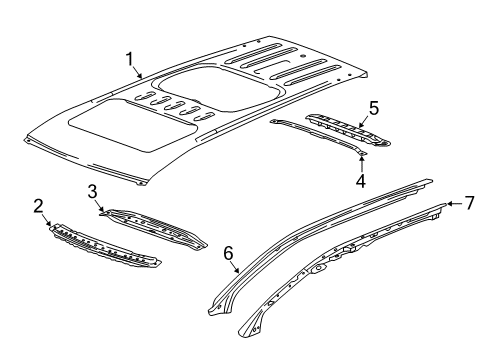 2023 GMC Acadia Roof & Components Diagram 2 - Thumbnail