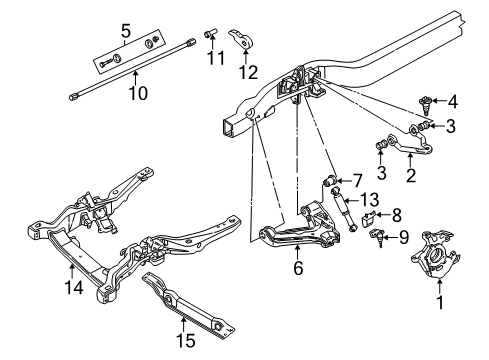 2001 GMC Safari Front Suspension System, Front Axle Diagram 2 - Thumbnail