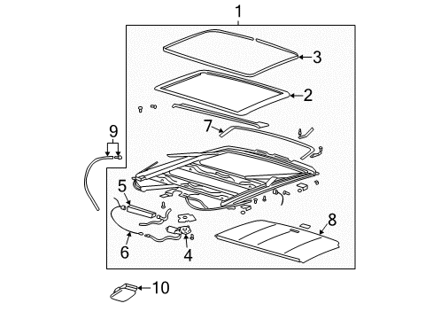 2001 Buick Regal Sunroof, Body Diagram