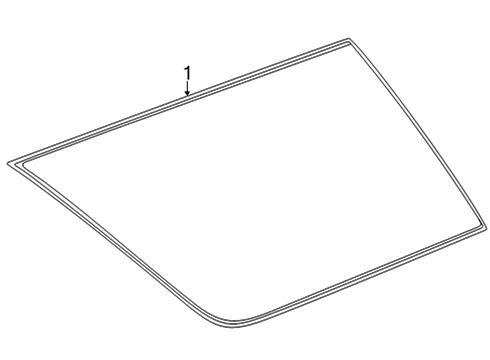 2022 GMC Yukon Glass & Hardware - Quarter Panel Diagram