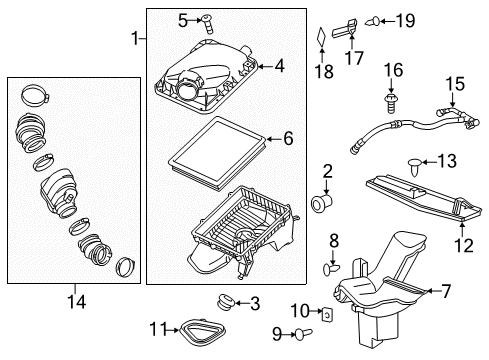 2016 Buick Regal Adapter, Air Cleaner Diagram for 23213996