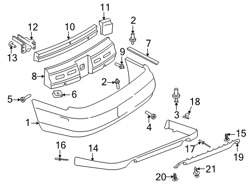 2007 Chevy Monte Carlo Rear Bumper Diagram