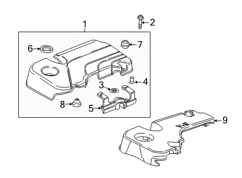 2021 Chevy Equinox Engine Appearance Cover Diagram