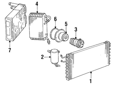 1988 Chevy R20 Suburban Blower Motor & Fan, Air Condition Diagram