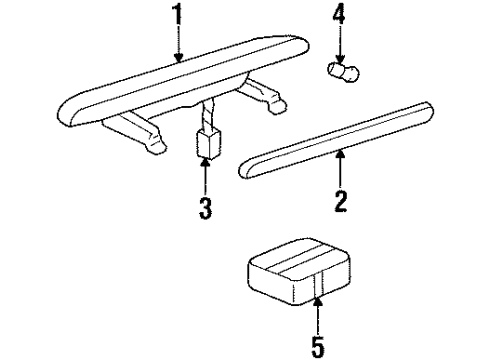 2002 Oldsmobile Intrigue High Mount Lamps Diagram 1 - Thumbnail