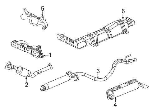 2007 Saturn Ion Exhaust Components Diagram 2 - Thumbnail