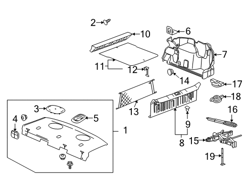 2009 Pontiac G6 Panel Assembly, Rear Wheelhouse Trim Finish Diagram for 25930918