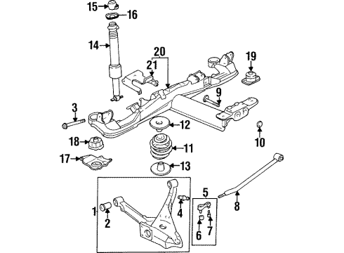 1997 Buick Riviera Link,Rear Suspension Adjust Diagram for 25645089