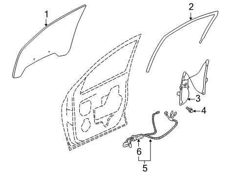 2005 Pontiac Aztek Front Door Diagram 1 - Thumbnail