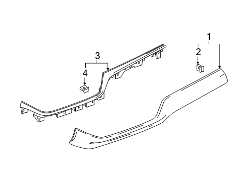 2022 Chevy Blazer Molding, Tr Acnt *Black Ice Chm Diagram for 84451769