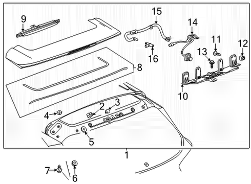 2020 Buick Encore GX Rear Spoiler Diagram 1 - Thumbnail