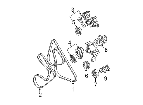 2006 Pontiac Grand Prix Belt, Supercharge Diagram for 12576687