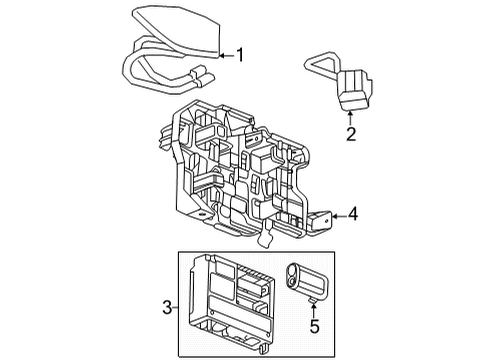 2020 Cadillac XT5 Communication System Components Diagram