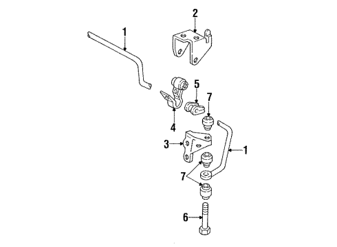 1996 Buick LeSabre Rear Suspension, Control Arm Diagram 3 - Thumbnail