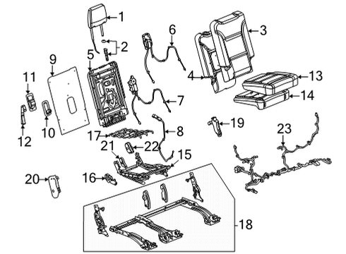 2021 GMC Yukon XL Power Seats Diagram 12 - Thumbnail