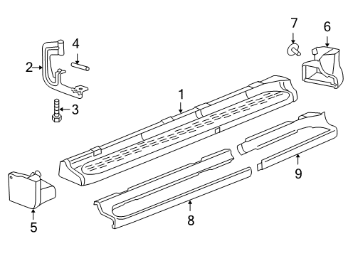 2006 GMC Yukon XL 1500 Extension Asm,Asst Step Front (R.H. Primed*Paint To Mat Diagram for 12335994