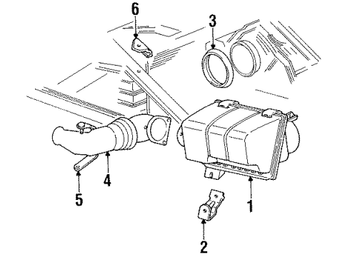 1991 Oldsmobile Cutlass Ciera Air Intake Diagram 2 - Thumbnail