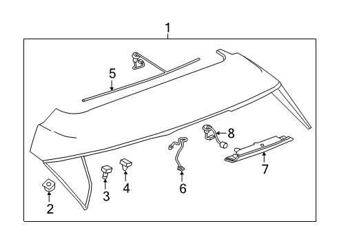 2019 Buick Regal TourX Rear Spoiler Diagram