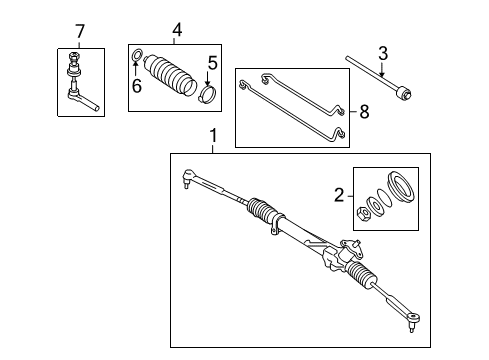 2010 Pontiac G6 P/S Pump & Hoses, Steering Gear & Linkage Diagram 3 - Thumbnail