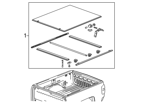 2019 Chevy Silverado 1500 Exterior Trim - Pick Up Box Diagram 16 - Thumbnail