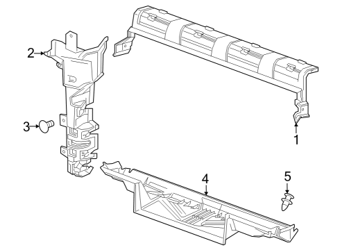 2021 Chevy Silverado 3500 HD Splash Shields Diagram 3 - Thumbnail