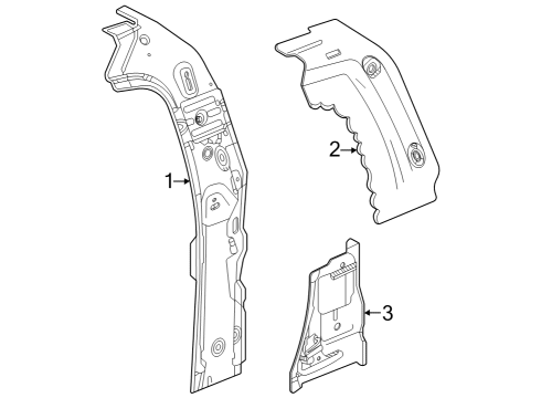 2023 Chevy Colorado Lock Pillar Diagram