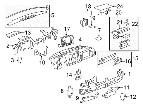 2014 Chevy Silverado 3500 HD Instrument Panel Diagram 2 - Thumbnail