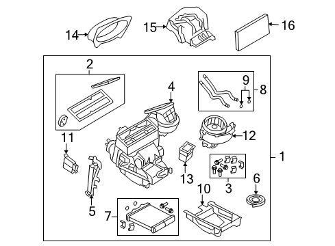 2008 Saturn Astra Heater Core & Control Valve Diagram 2 - Thumbnail