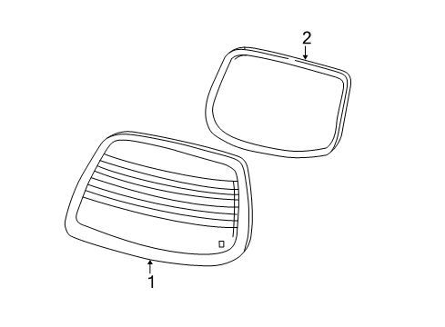 2005 Pontiac Sunfire Back Glass, Reveal Moldings Diagram