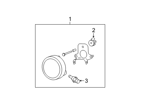 2002 Buick Rendezvous Lamp Assembly, Front Fog Diagram for 10353349