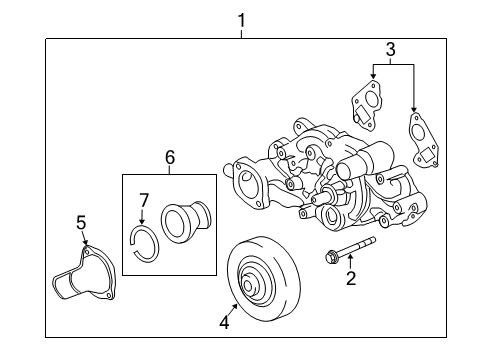 2012 Chevy Corvette Pulley, Water Pump Diagram for 12602081