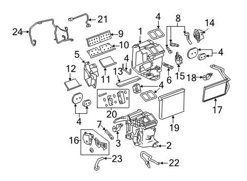 2011 Cadillac CTS Heater Core & Control Valve Diagram 2 - Thumbnail