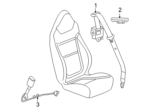 2008 Saturn Sky Seat Belt Diagram