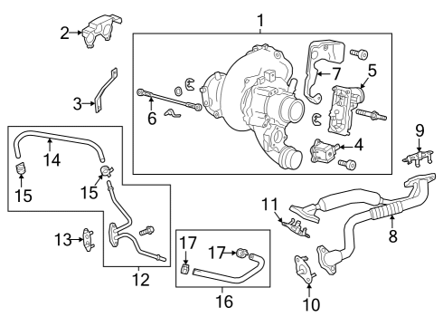 2023 Chevy Colorado Turbocharger & Components Diagram