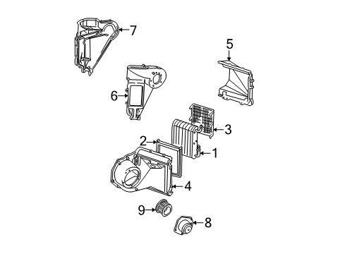 2003 GMC Safari HVAC Case Diagram