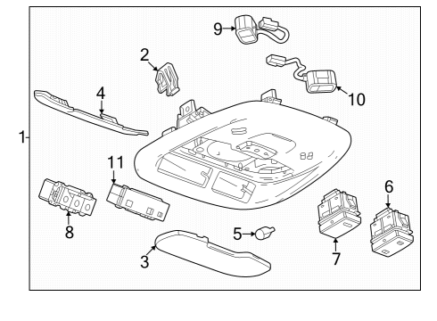 2024 Chevy Trax Overhead Console Diagram