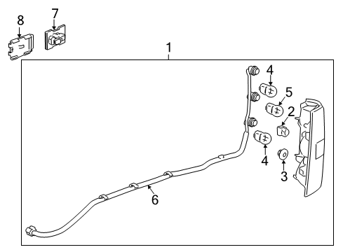 2009 GMC Sierra 2500 HD Combination Lamps Diagram