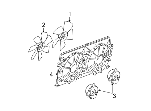 2010 Cadillac DTS Cooling System, Radiator, Water Pump, Cooling Fan Diagram 2 - Thumbnail